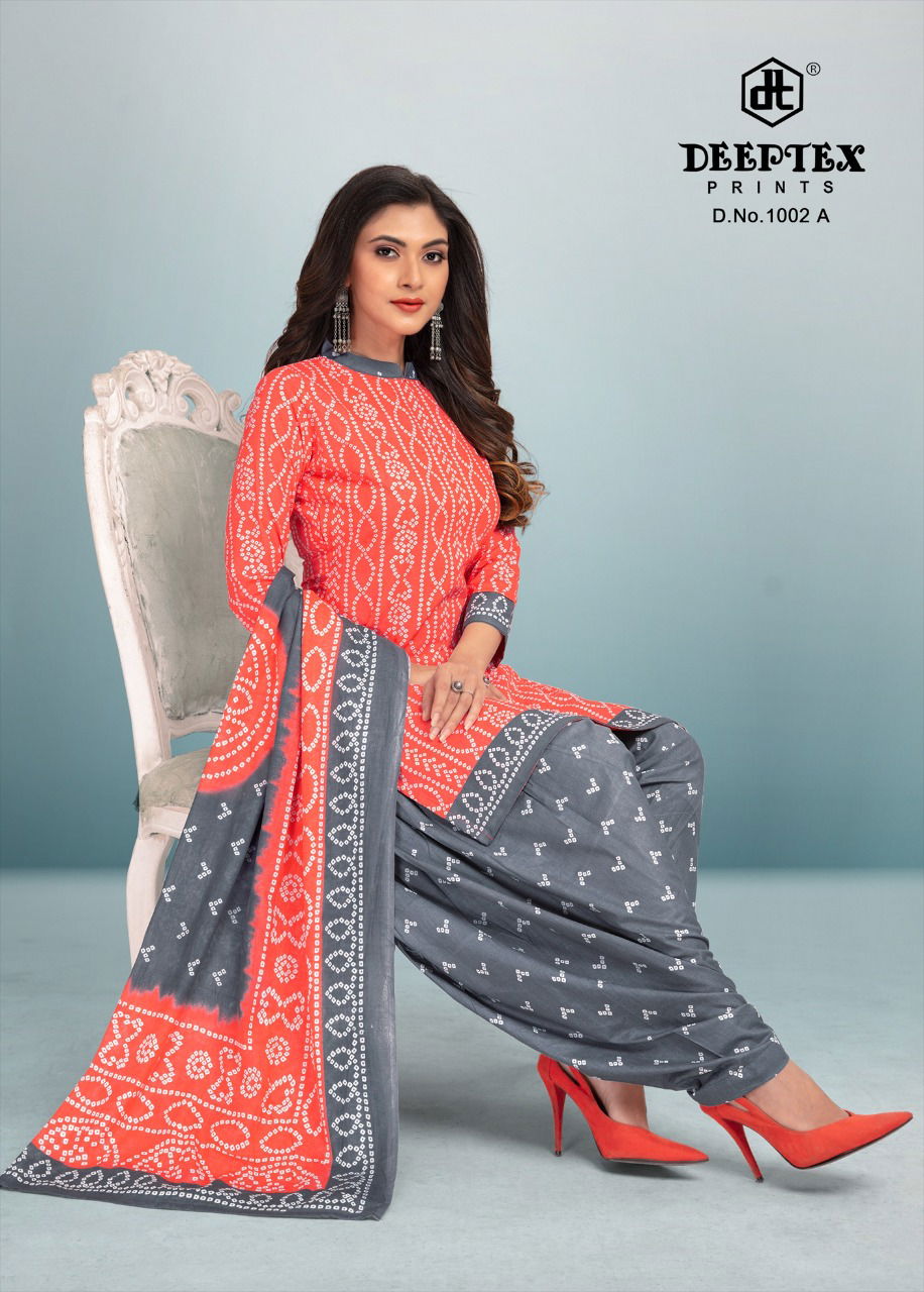 4 Colour 1 By Deeptex Printed Cotton Dress Material Catalog
